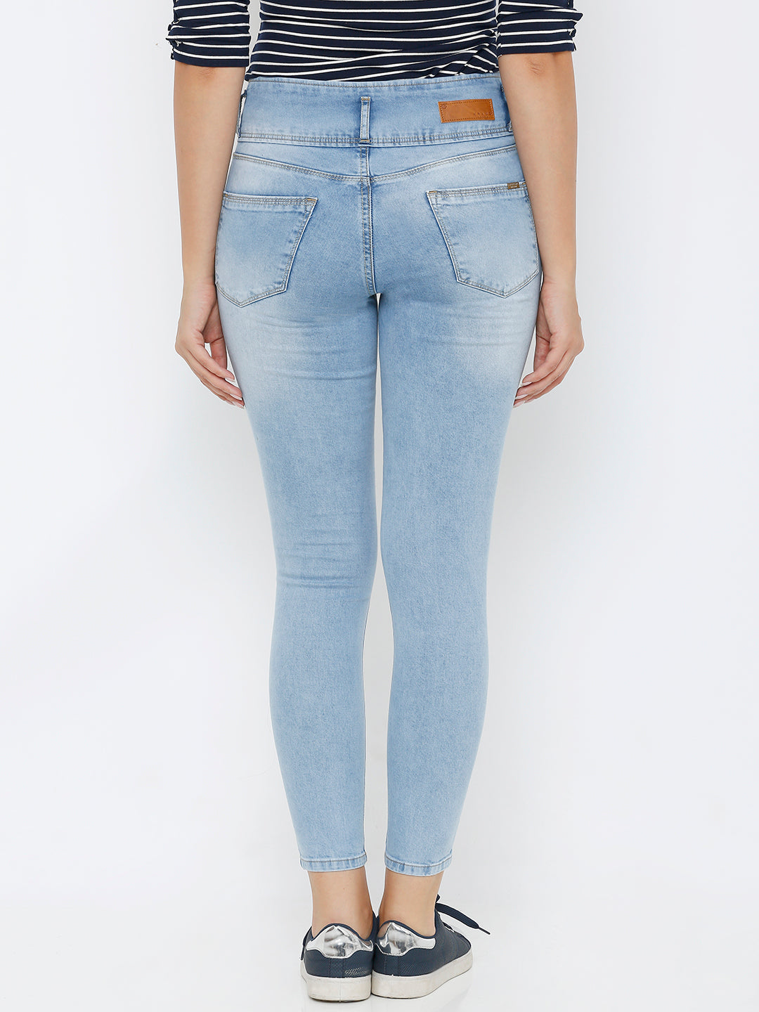 Women Blue High-Rise Skinny Jeans
