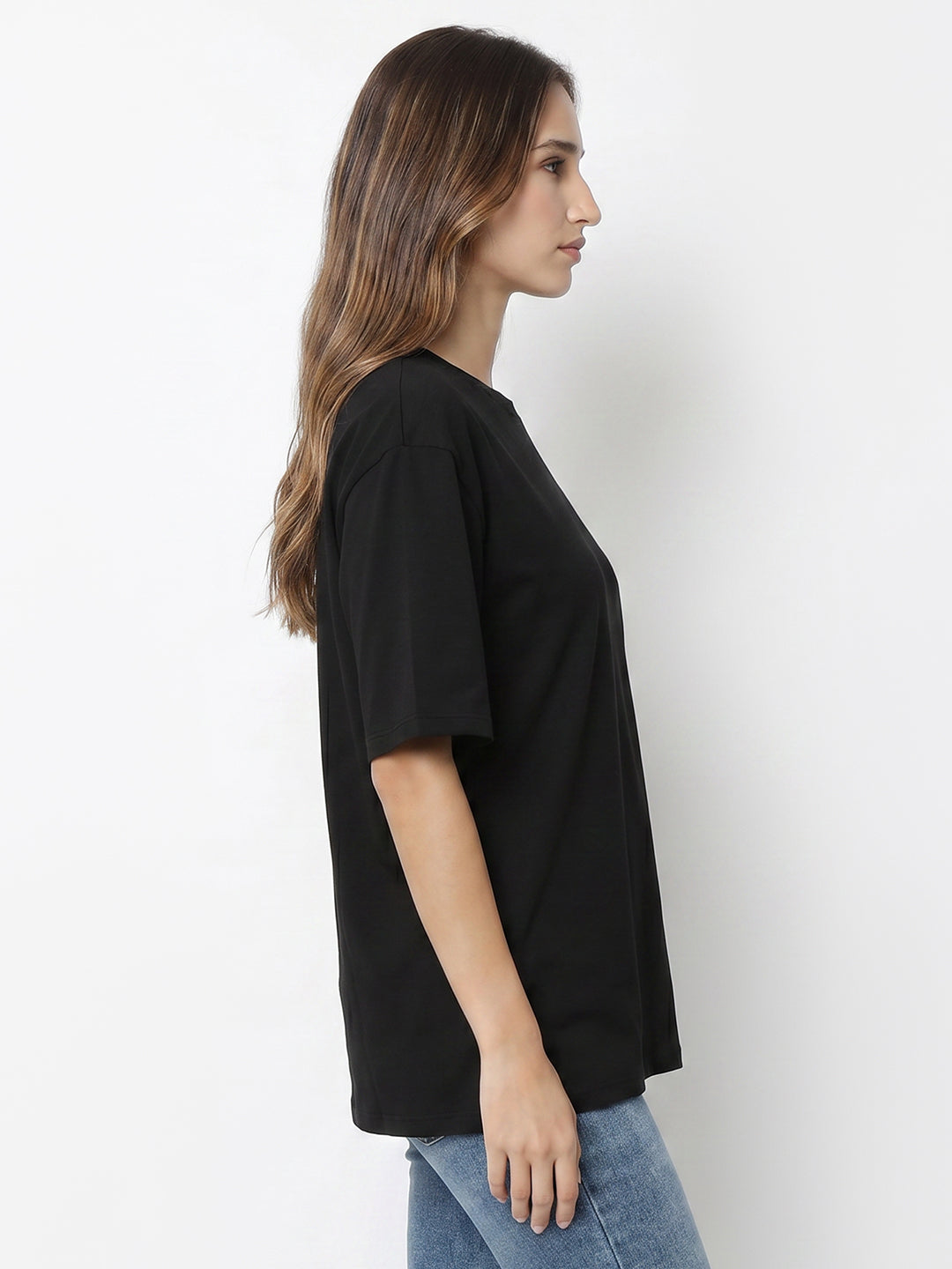 Women Black Oversize T-Shirt