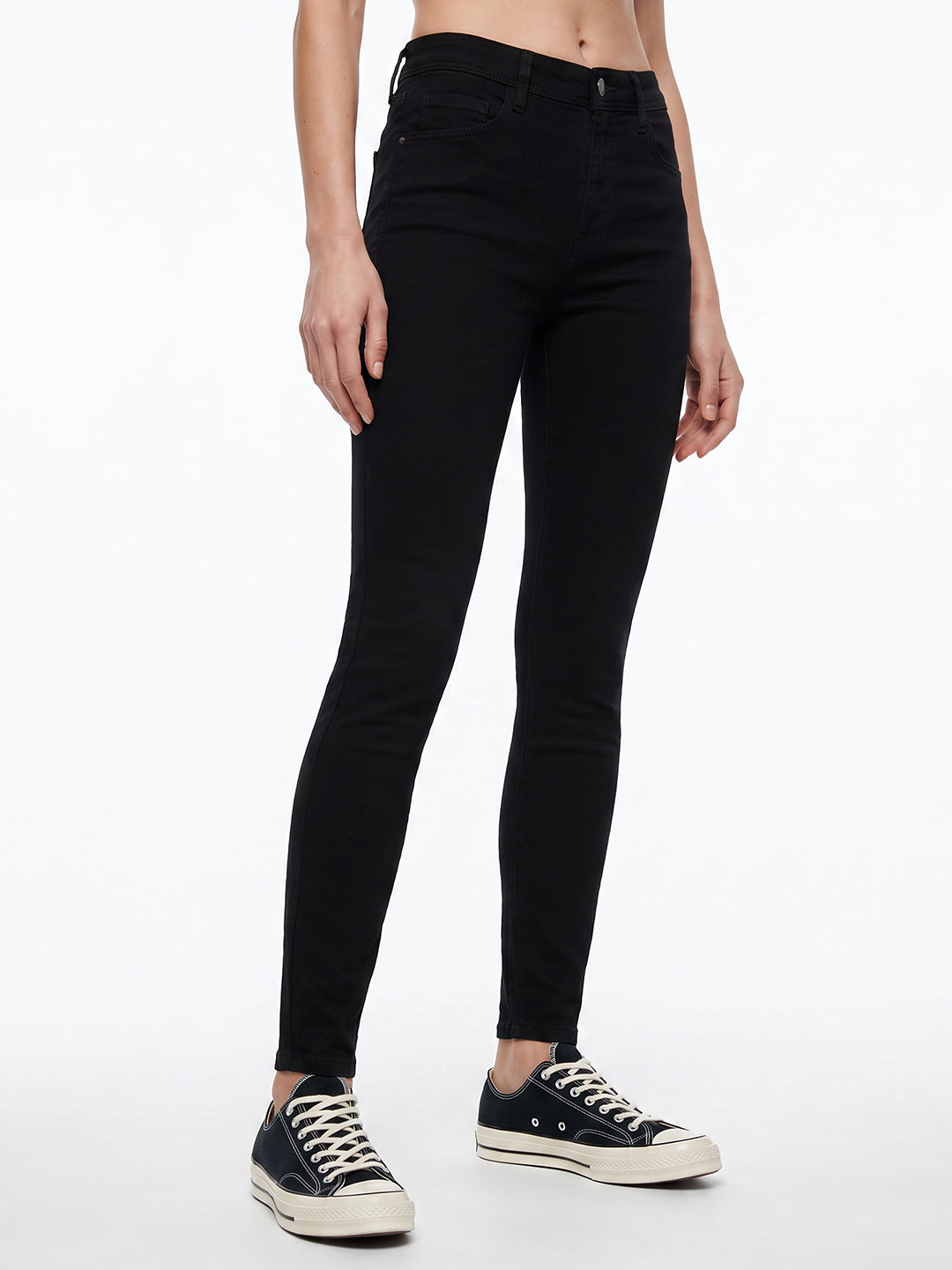 Women Black High-Rise Skinny Jeans