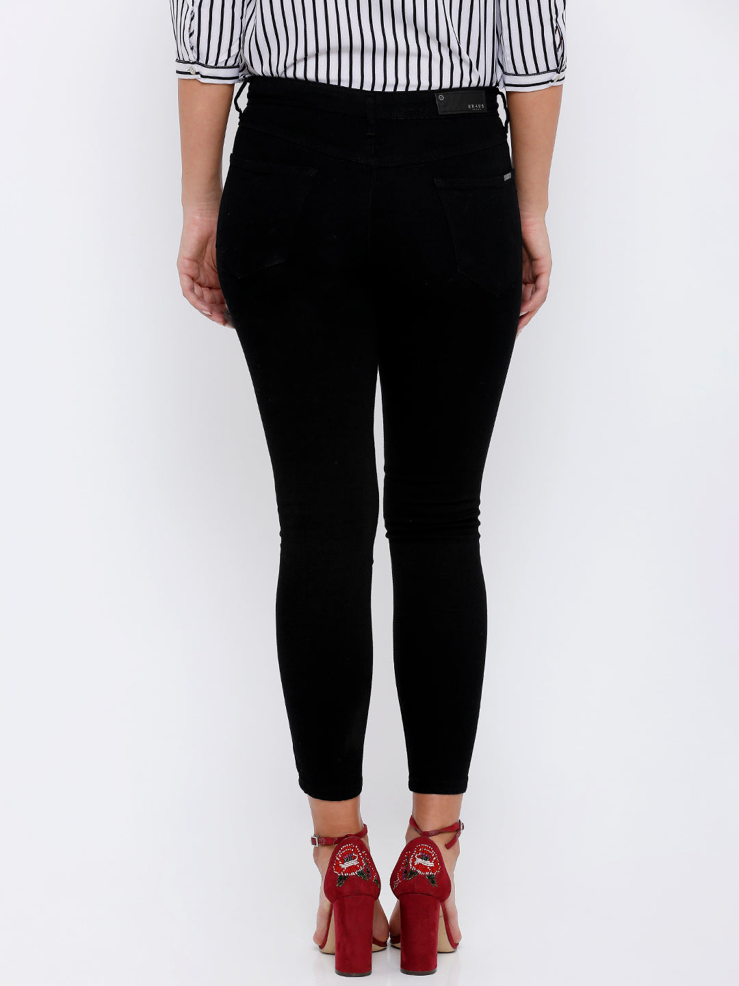 Women Mid-Rise Skinny Crop Jeans