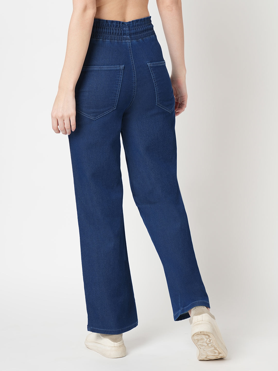 Women Blue High-Rise Joggers