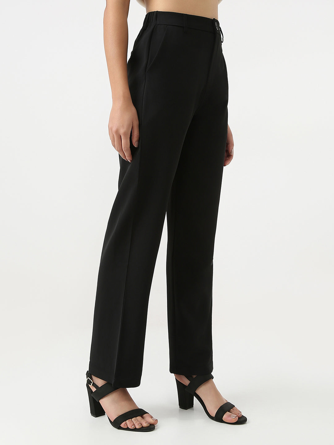 Women High-Rise Wide Leg Trousers