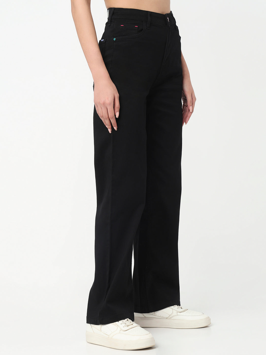 Women Black High-Rise Baggy Fit Jeans