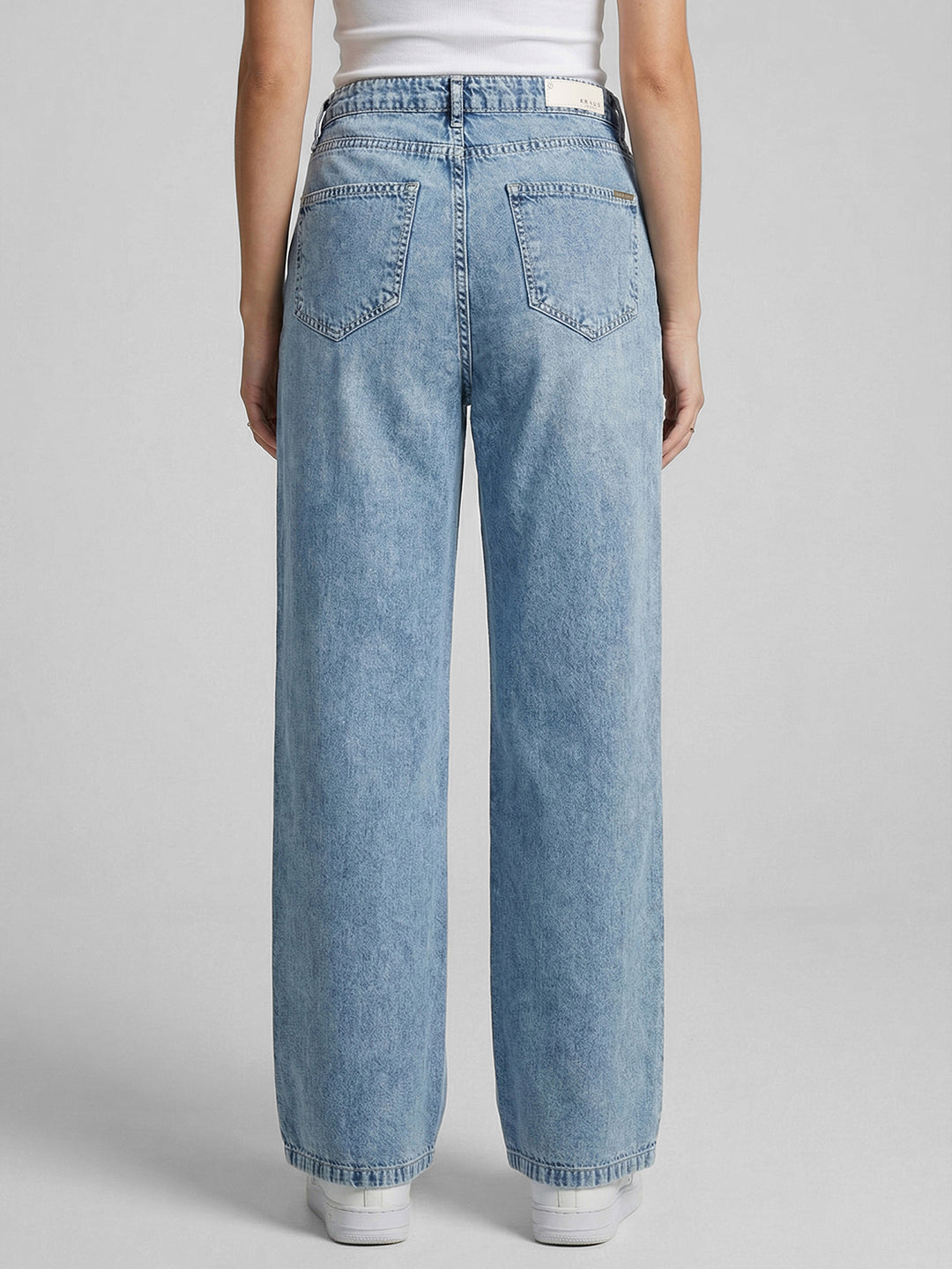 Women Blue High-Rise Wide Leg Jeans