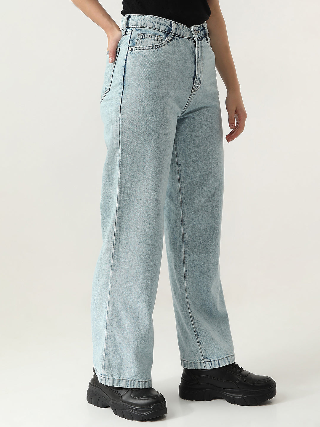 Women High-Rise Wide Leg Jeans