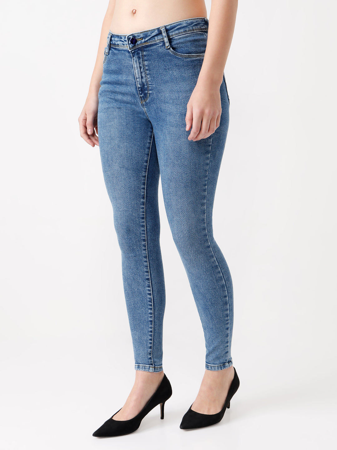 Women Blue Sky High-Rise Skinny Fit Jeans