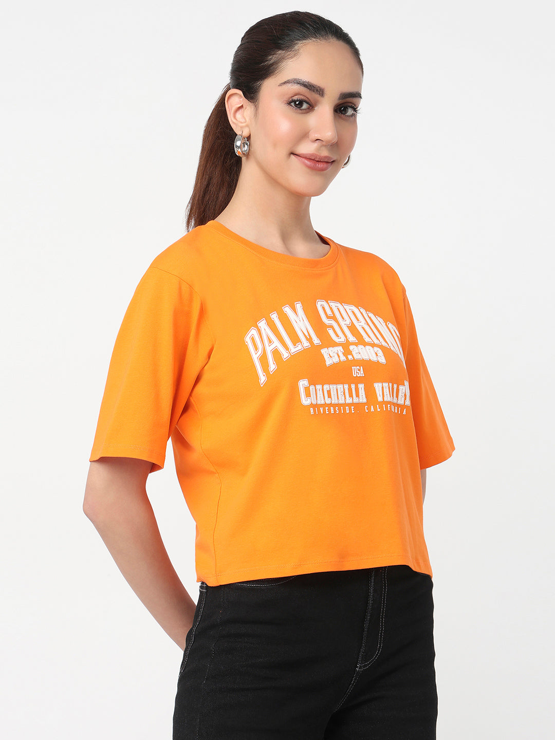 Women Autumn Glory Graphich Crop T-Shirt
