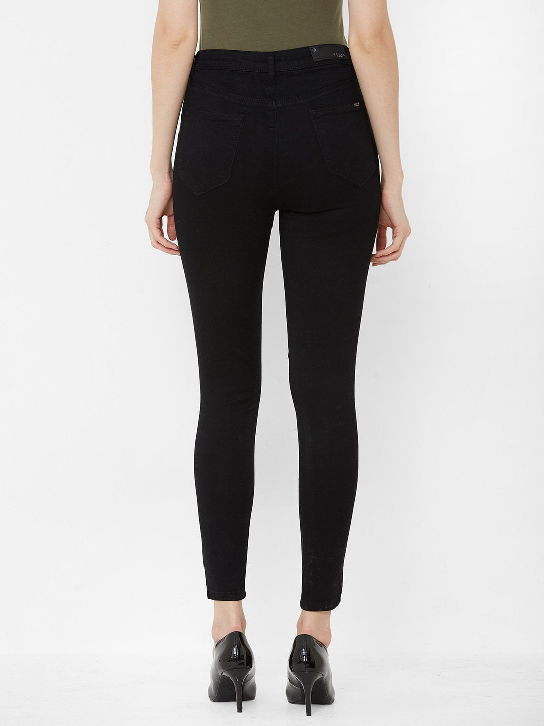 Women Black High-Rise Super Skinny Jeans