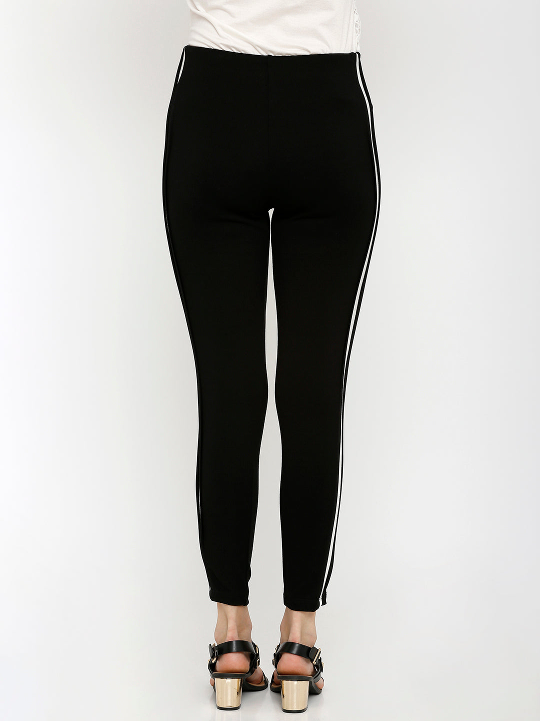 Women Black High-Rise Treggings