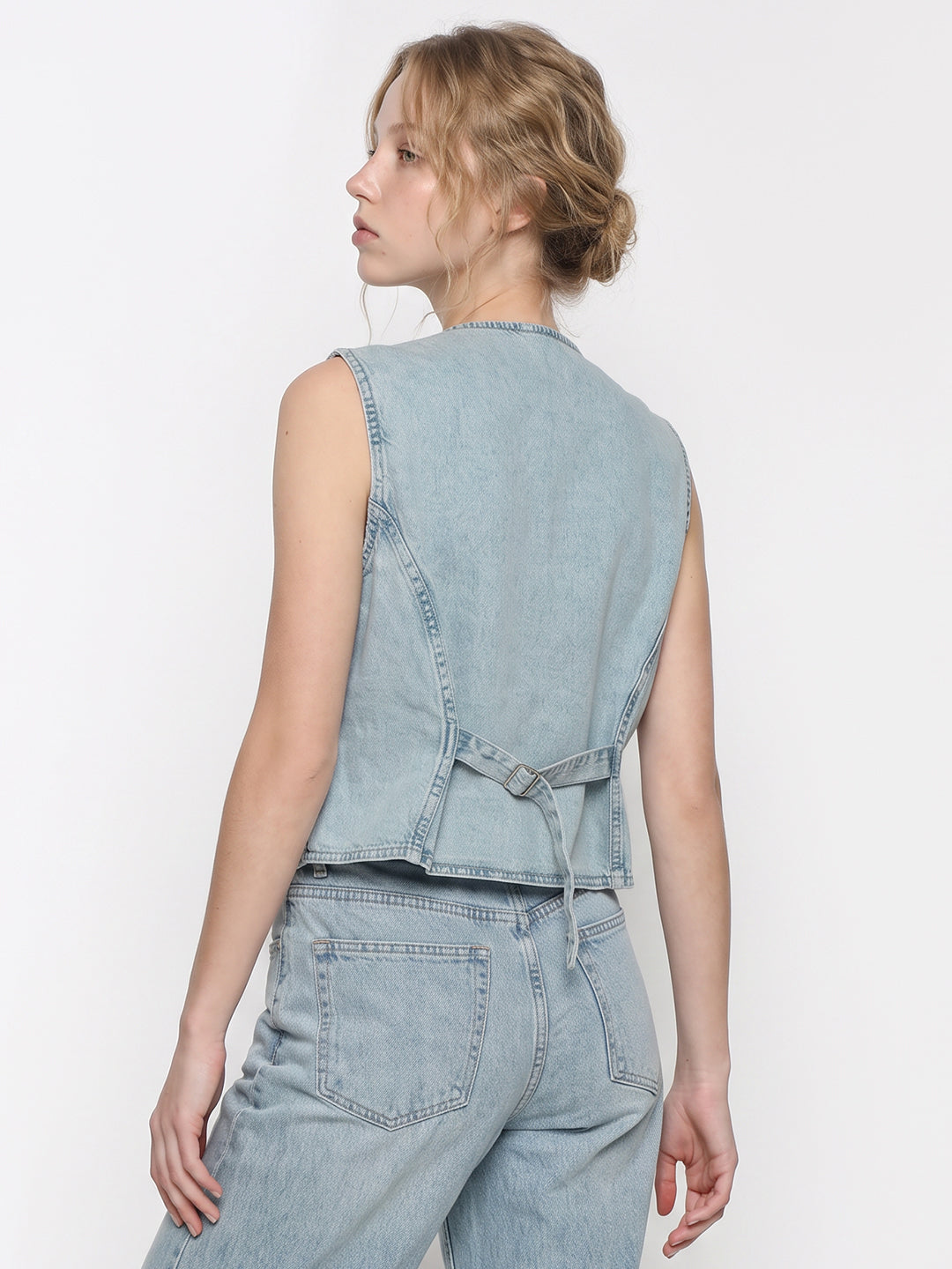 Light Blue Denim Vest