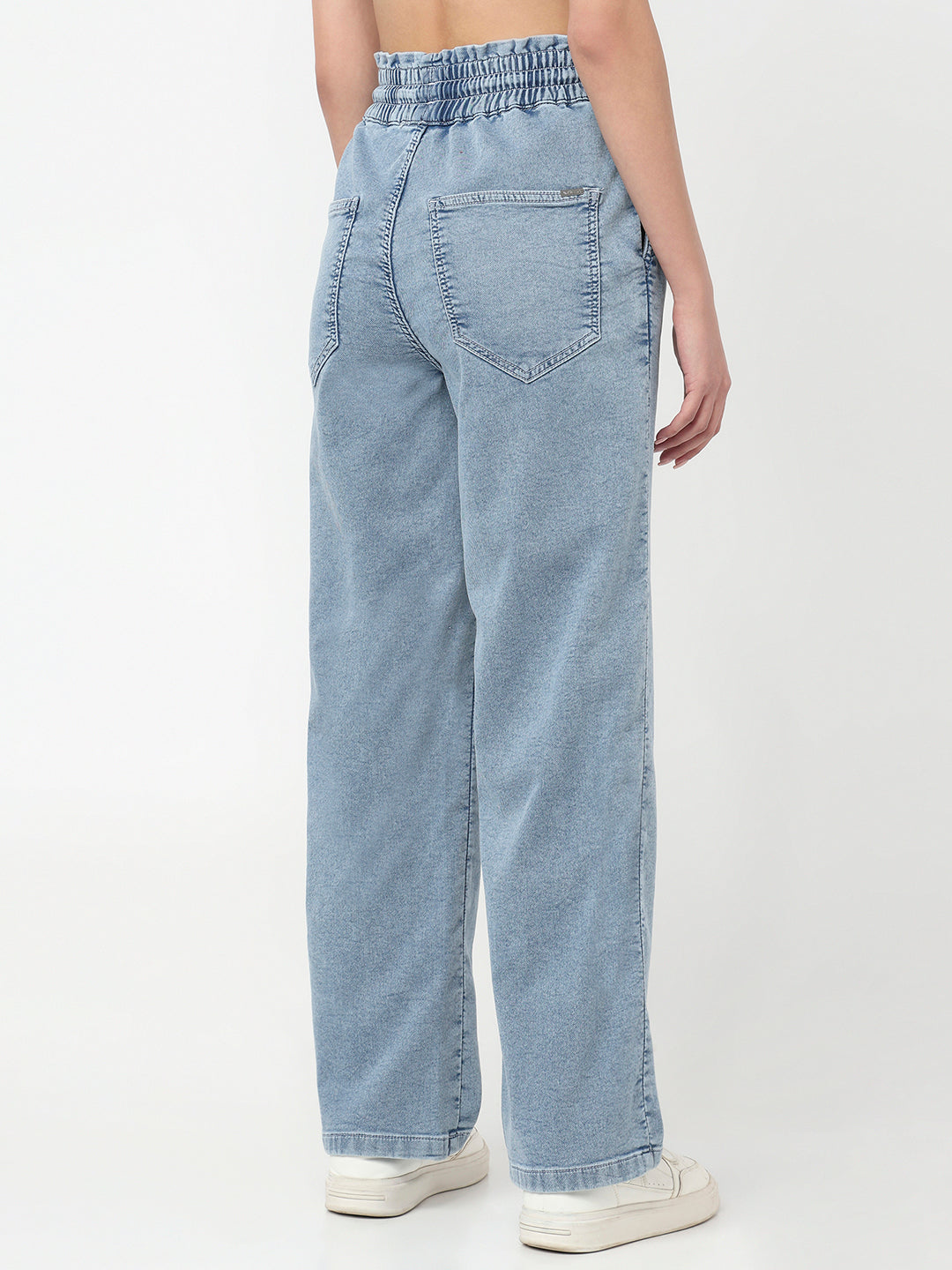 Women Light Blue Denim Jogger