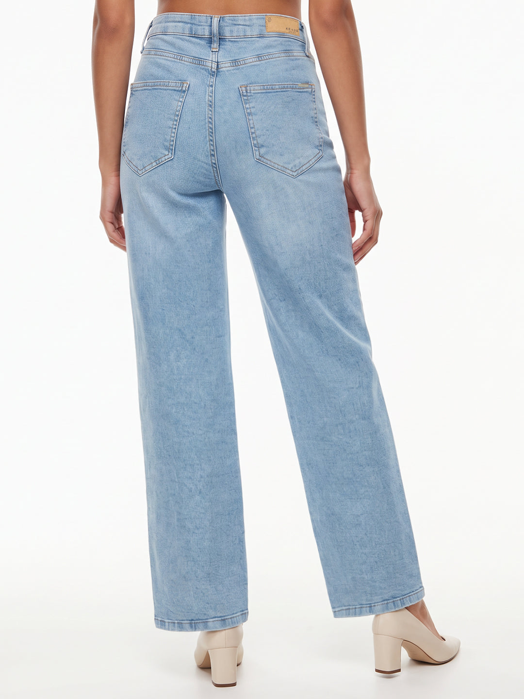 Light Blue High-Rise Wide Leg Jeans