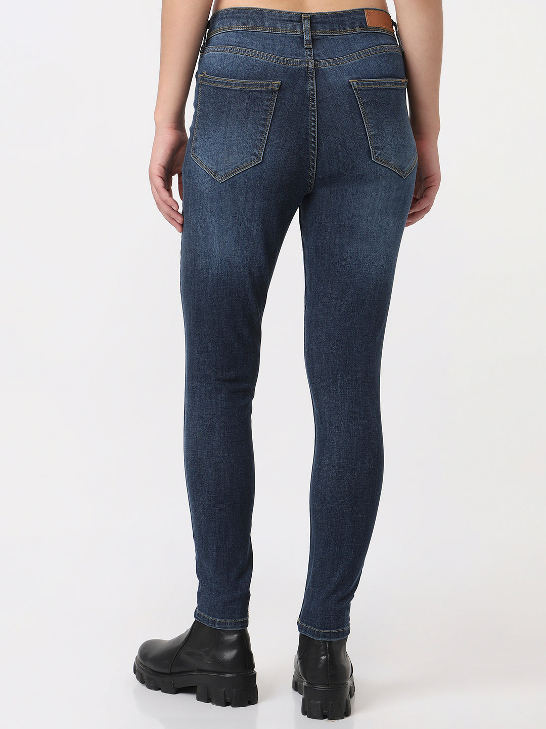 Women Blue High-Rise Skinny Jeans