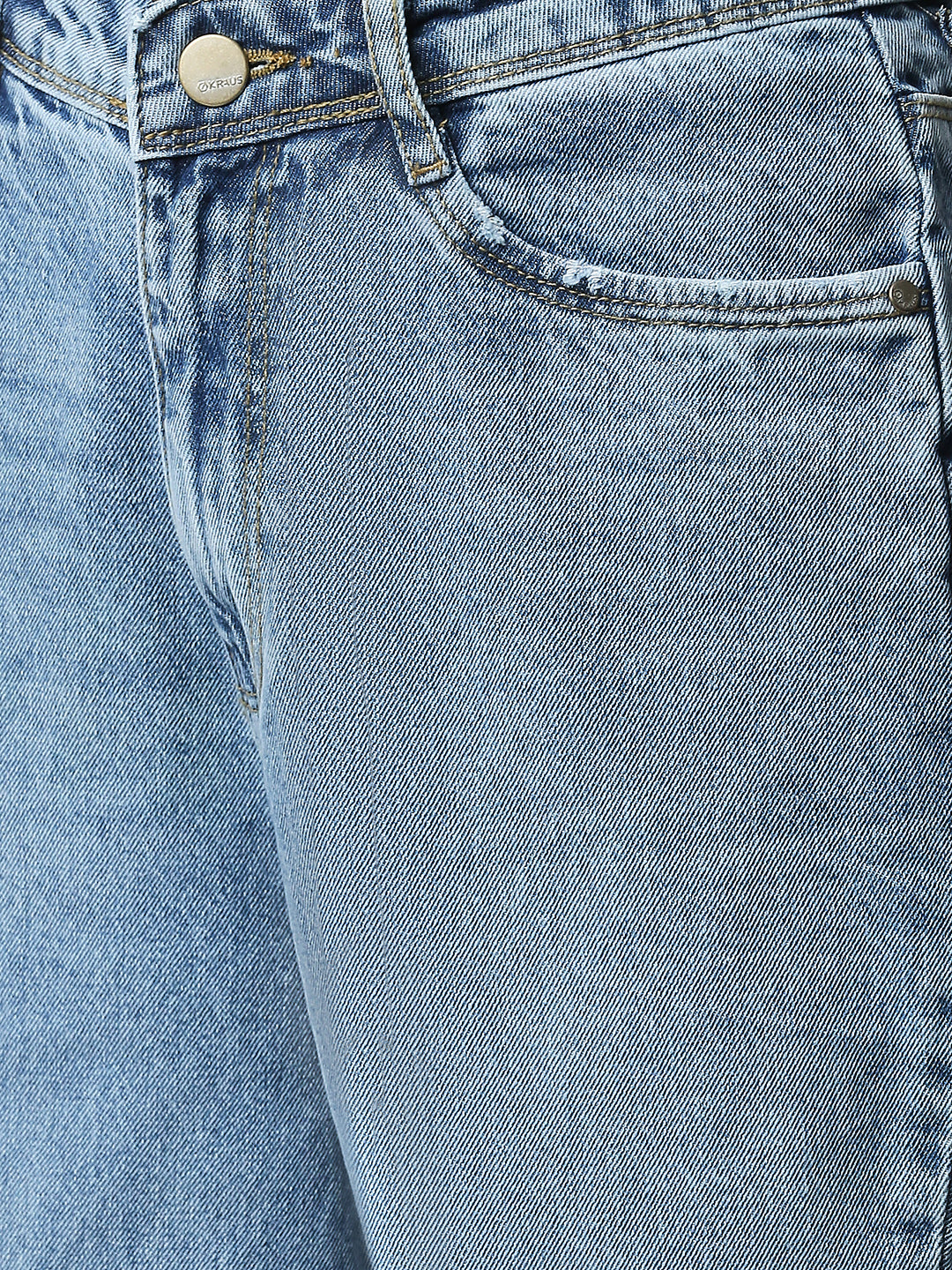 Women Dark Blue Super High-Rise Straight Jeans