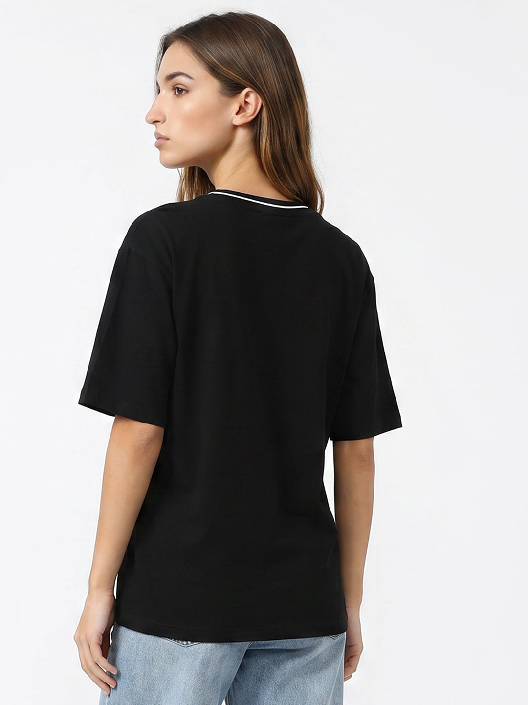 Women Black Oversized T-Shirt