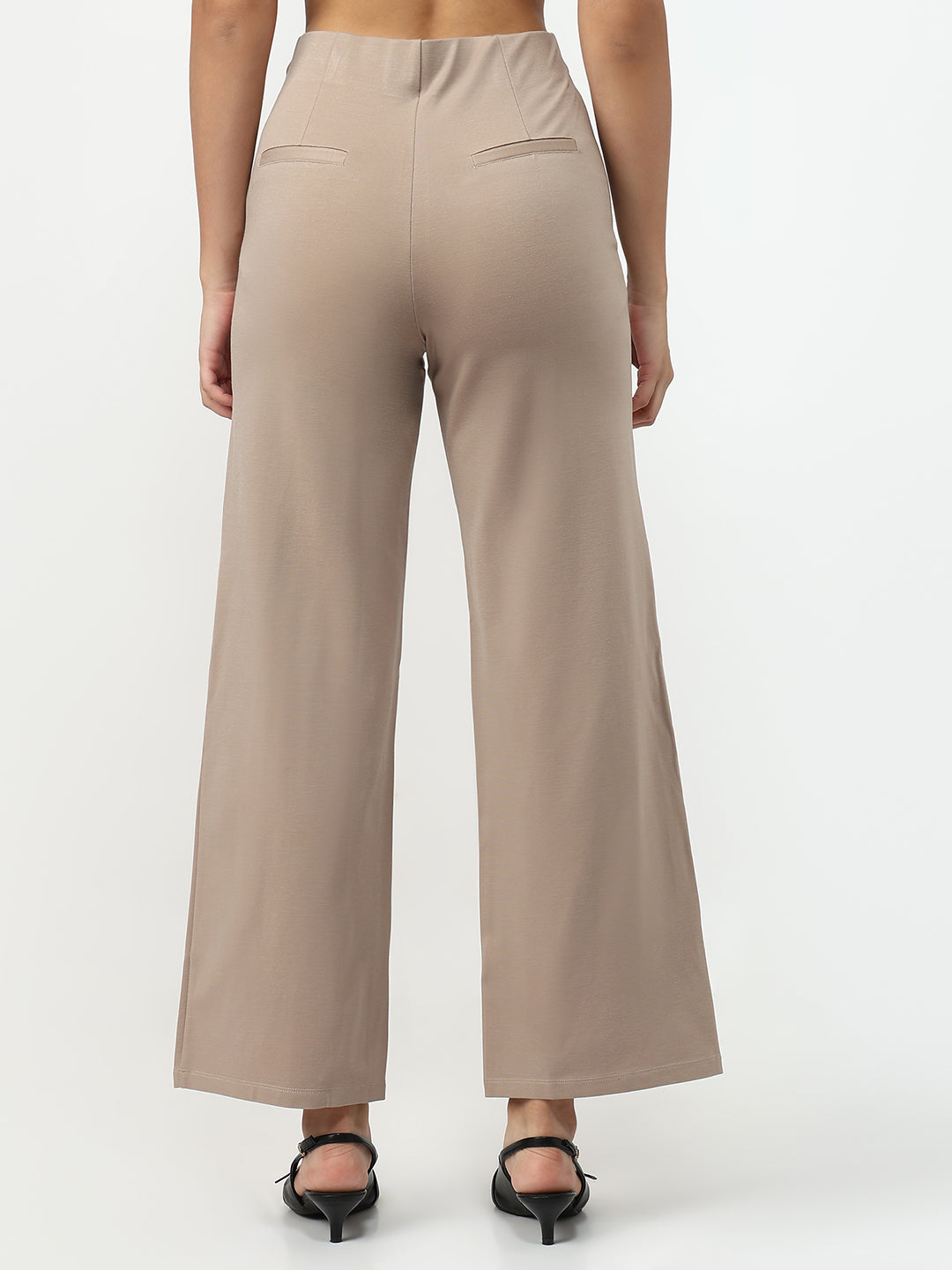 Women Oatmilk Wide Leg Treggings