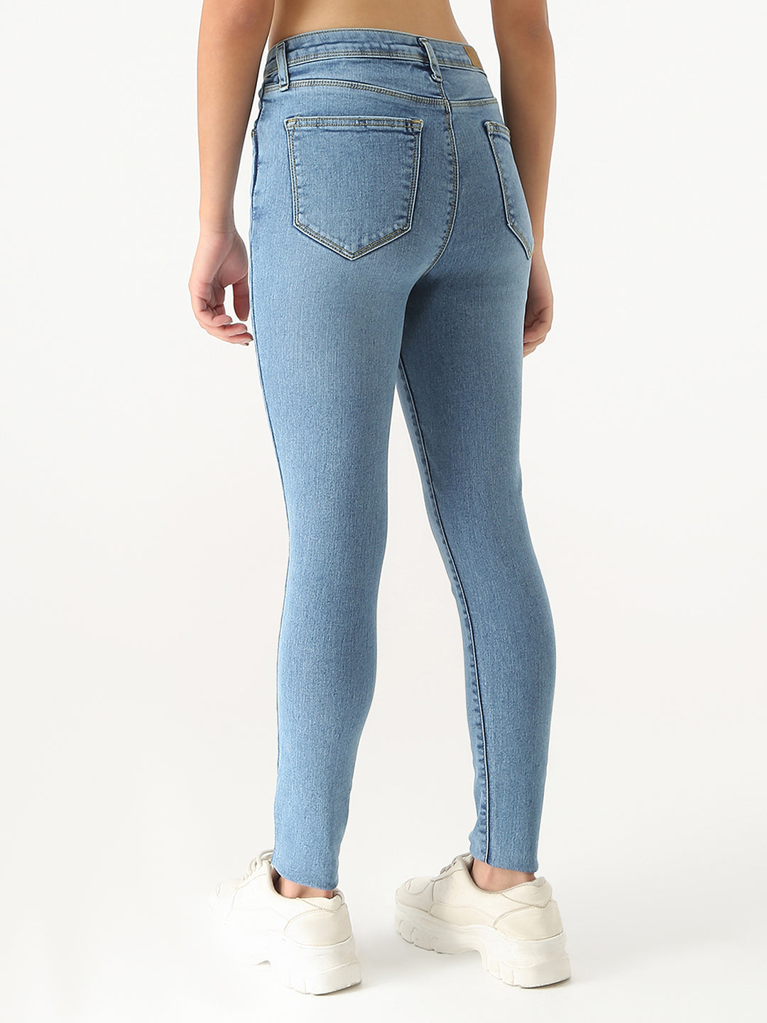 Women Blue High-Rise Skinny Jeans