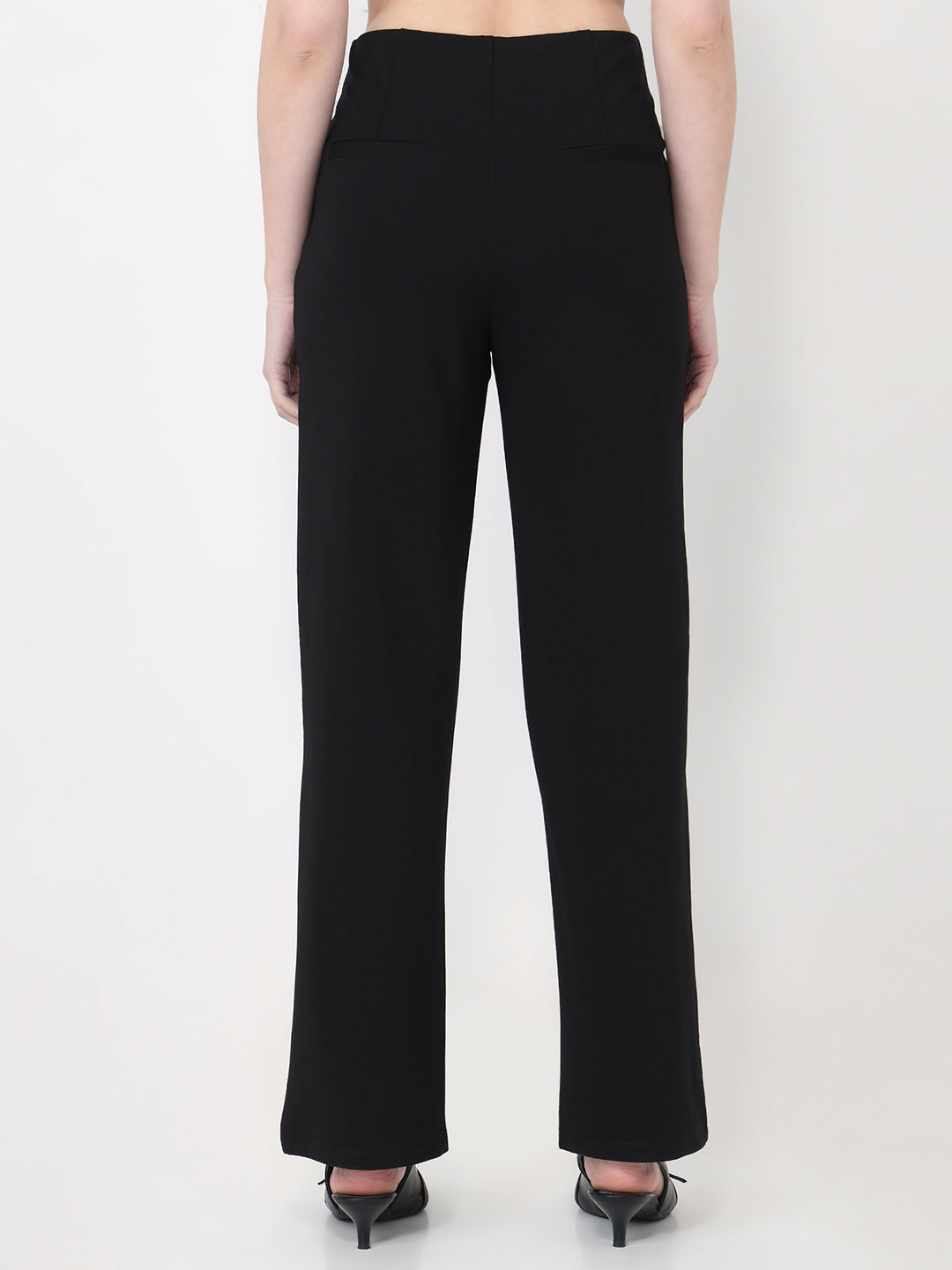 Women Black High-Rise Treggings