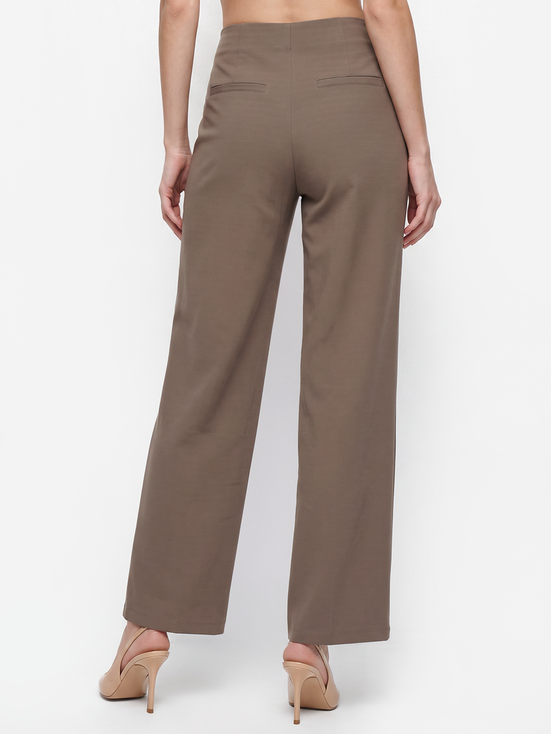 Women Oatmilk Wide Leg Treggings