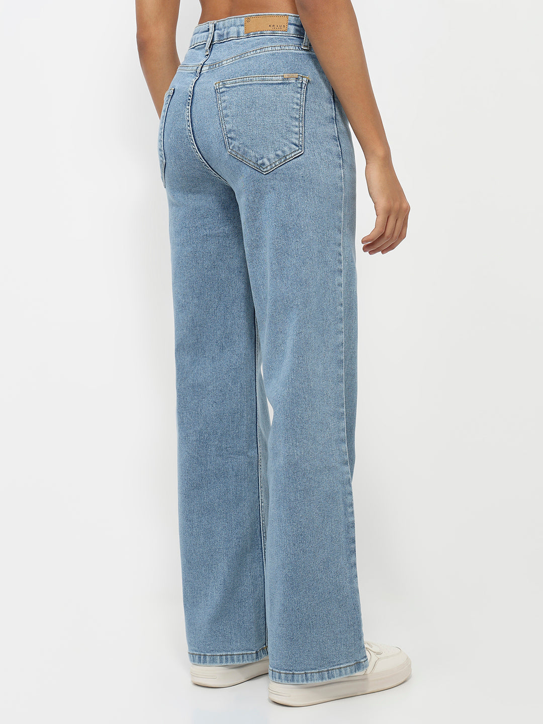 Women Blue High-Rise Straight Fit Jeans