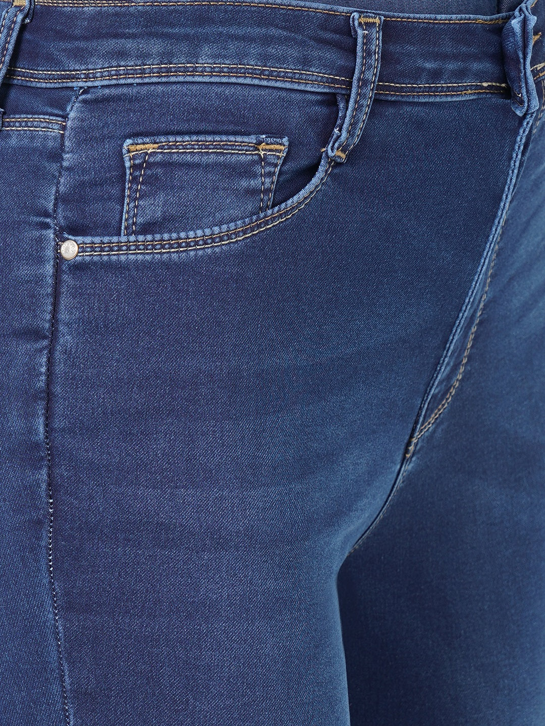 Women Light Blue High-Rise Flare Jeans