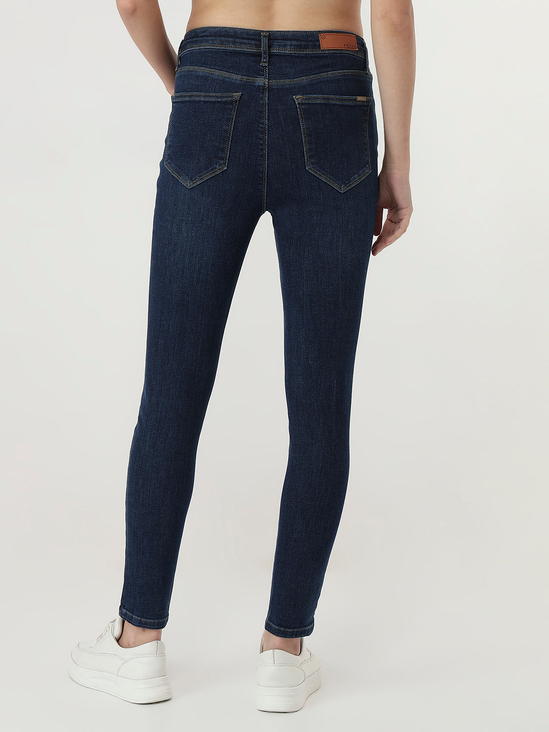 Women Dark Blue High-Rise Skinny Jeans