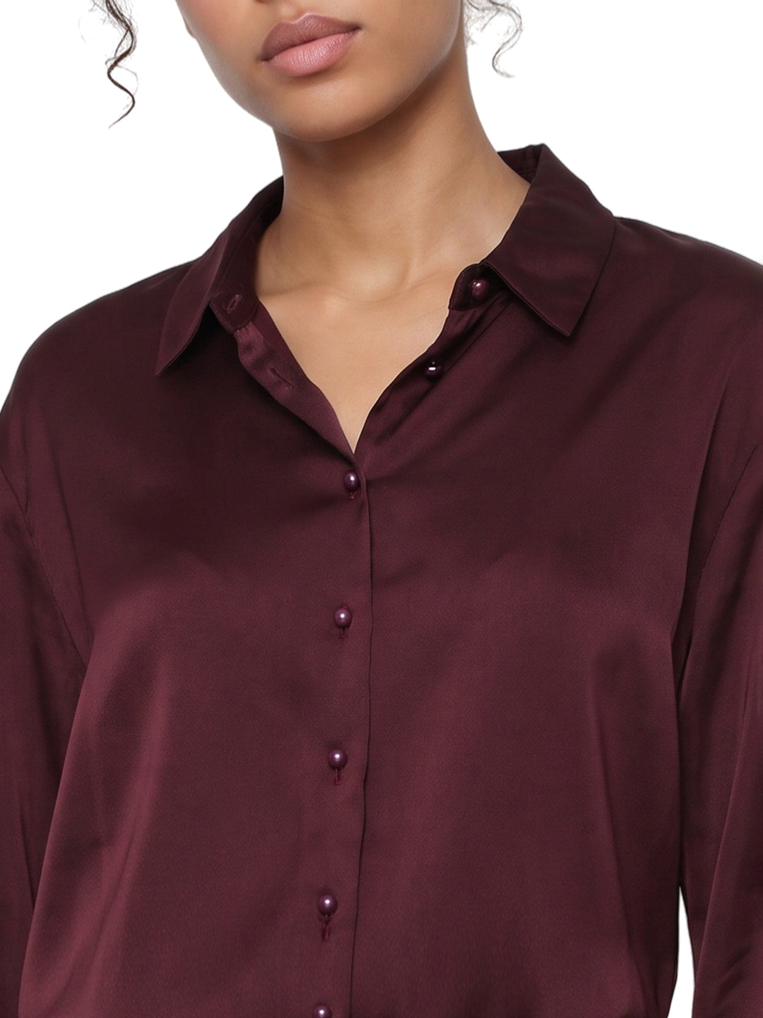 Wine Oversized Shirt