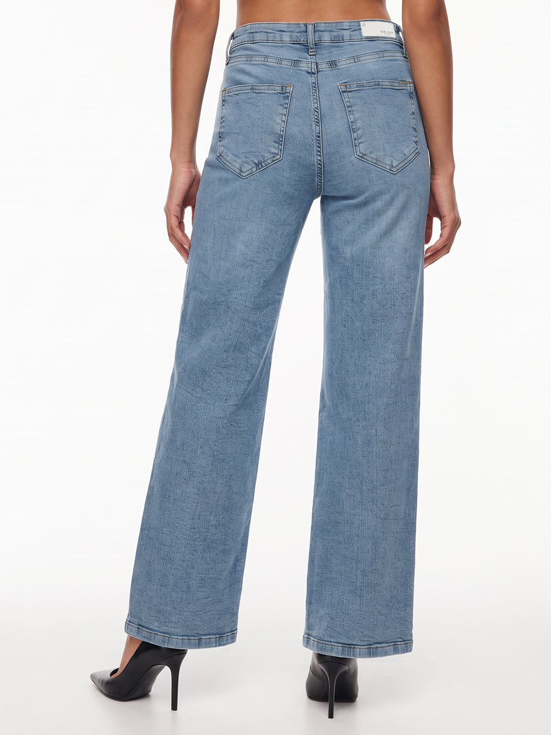 Light Blue High-Rise Wide Leg Jeans