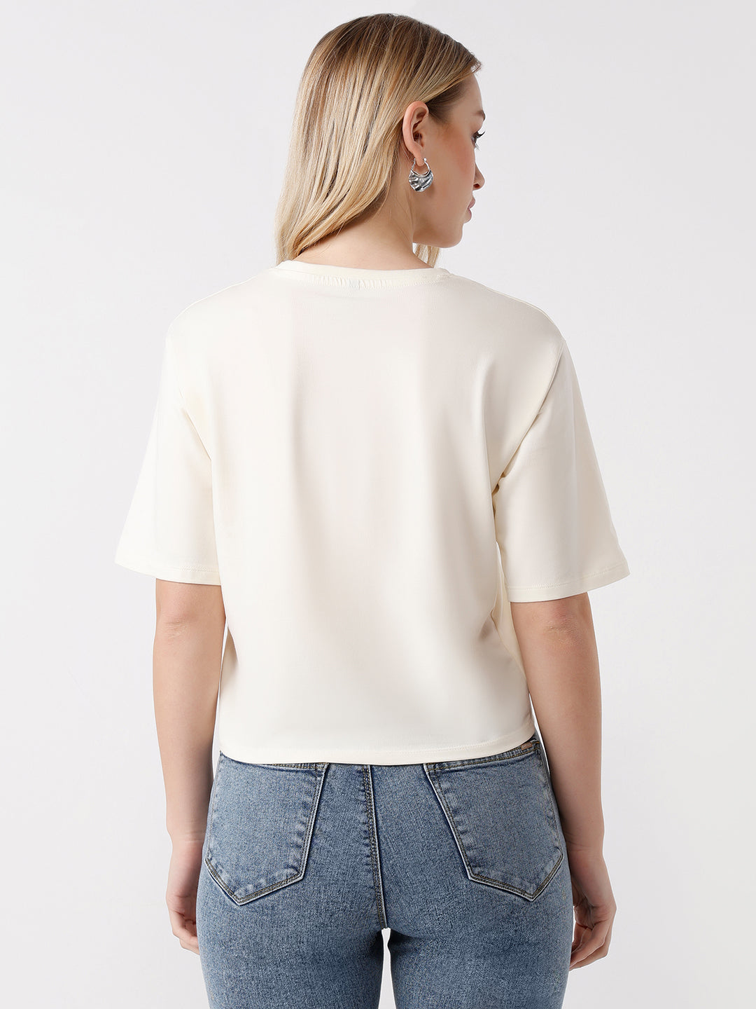 Women Slim Fit Crop T-Shirt