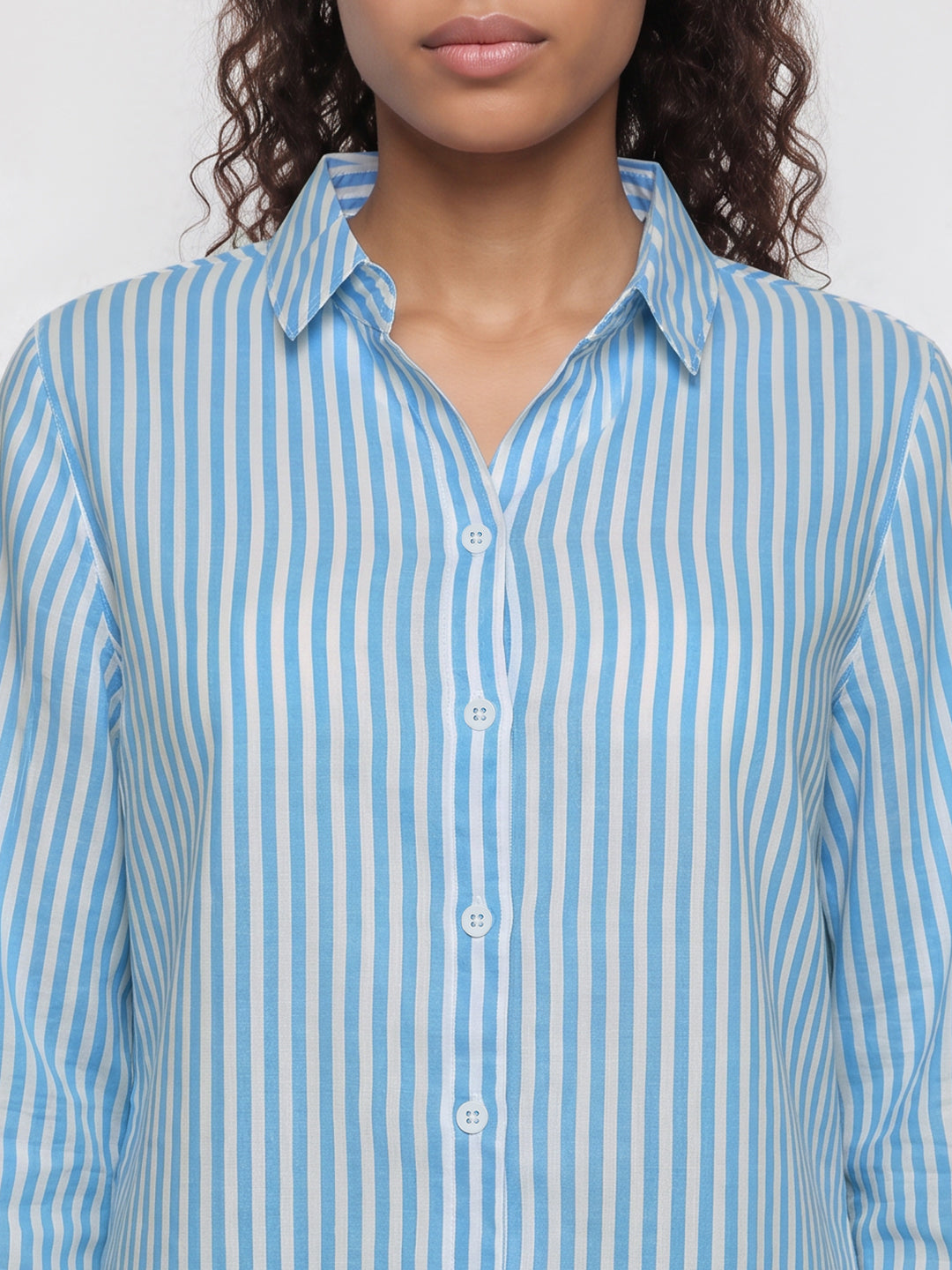 Sky/White Stripe Shirt