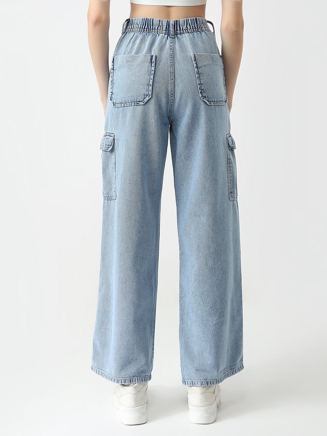 Women High Rise Loose Fit Cargo