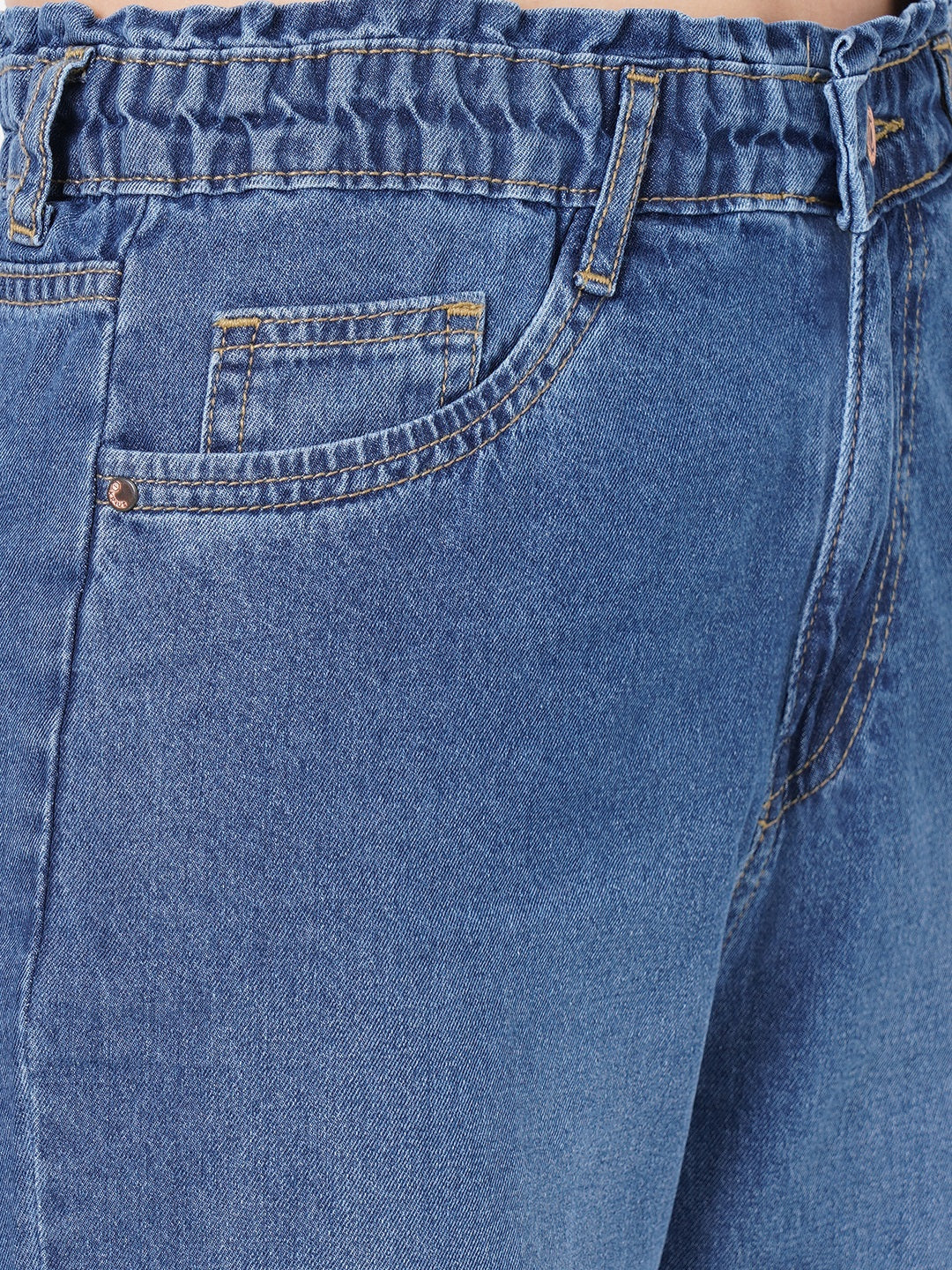 Women High-Rise Parallel Wide Leg Jeans
