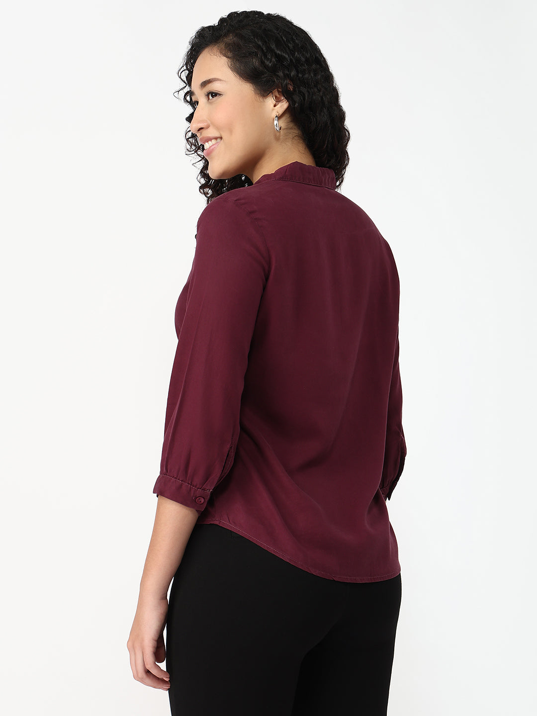 Women Mauve Slim Shirt