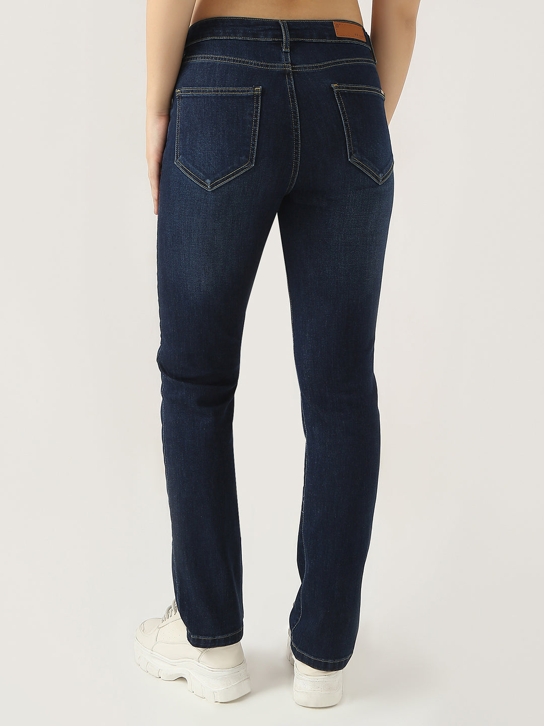 Women High-Rise Slim Straight Fit Jeans