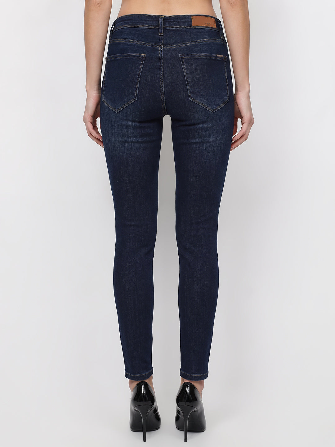 Women Blue High-Rise Skinny Jeans