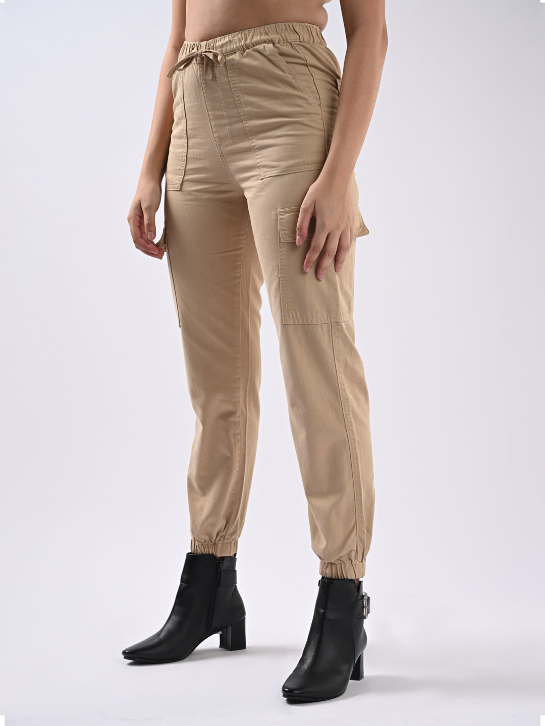 Women High-Rise Cargo Joggers