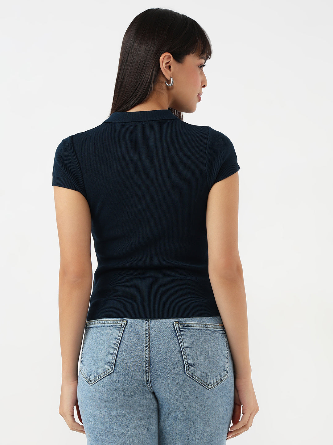 Women Slim Fit Flat Knit Top