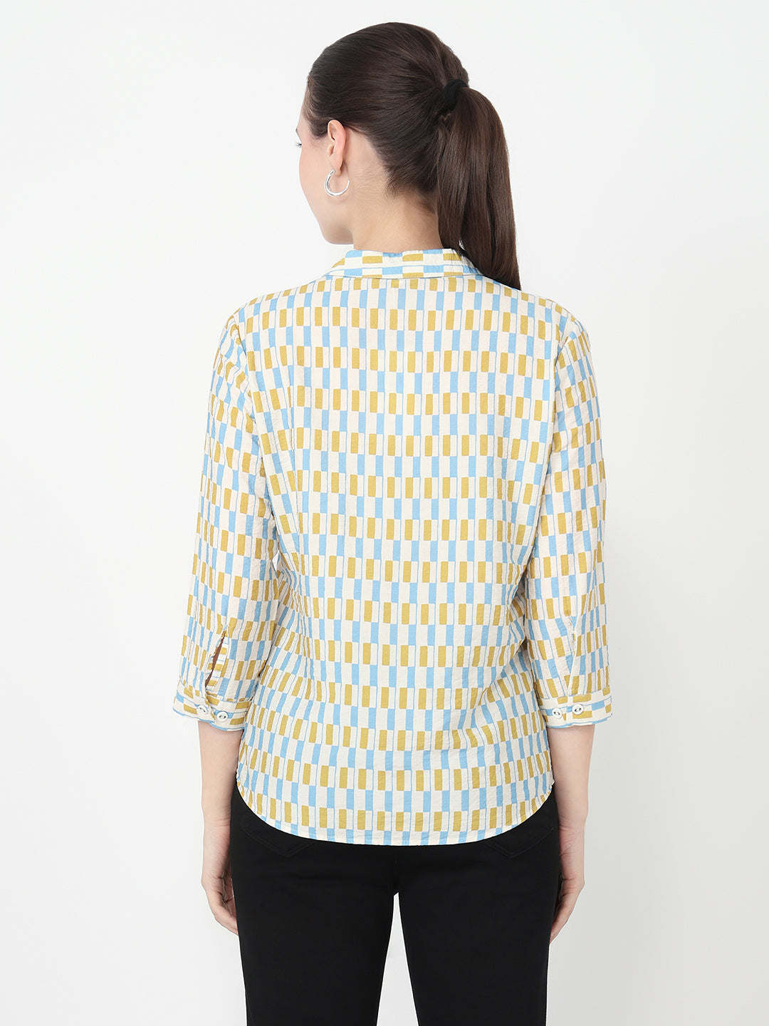 Women Geometric Print Slim Fit Shirt