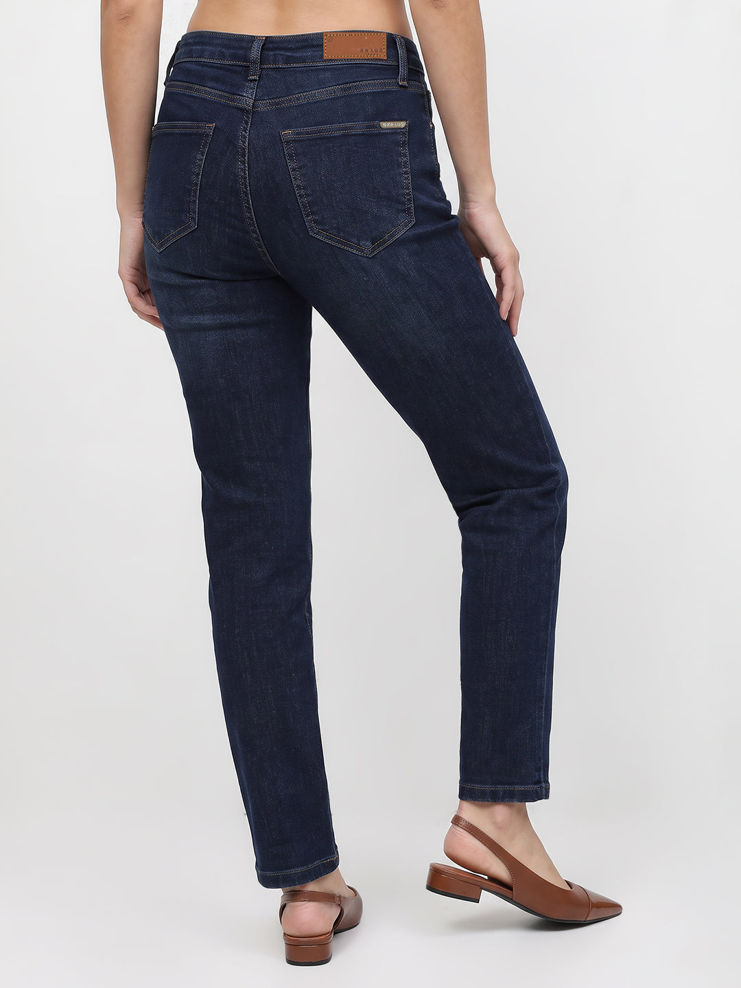 Women Blue Mid-Rise Cigarette Jeans