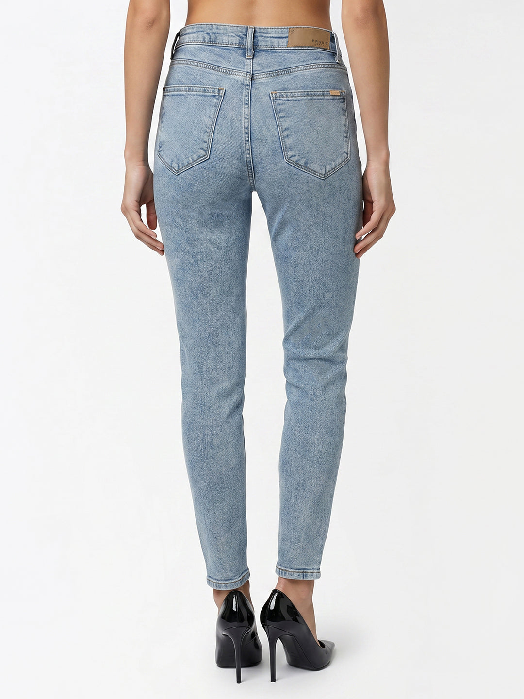 Women Light Blue High-Rise Skinny Jeans