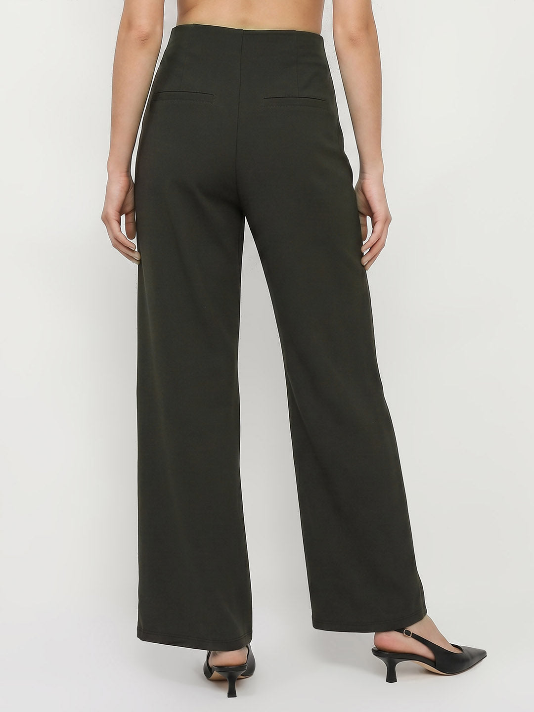 Women Smokey Olive High-Rise Tregging