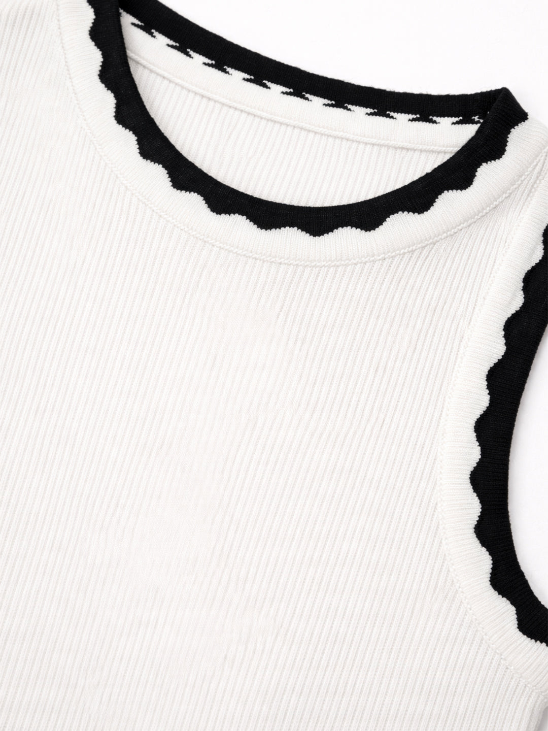 Women White Slim Flat Knit
