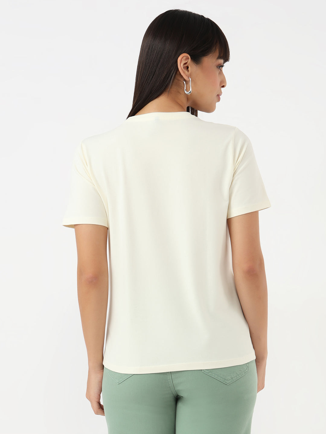Women Ivory Graphic Tees