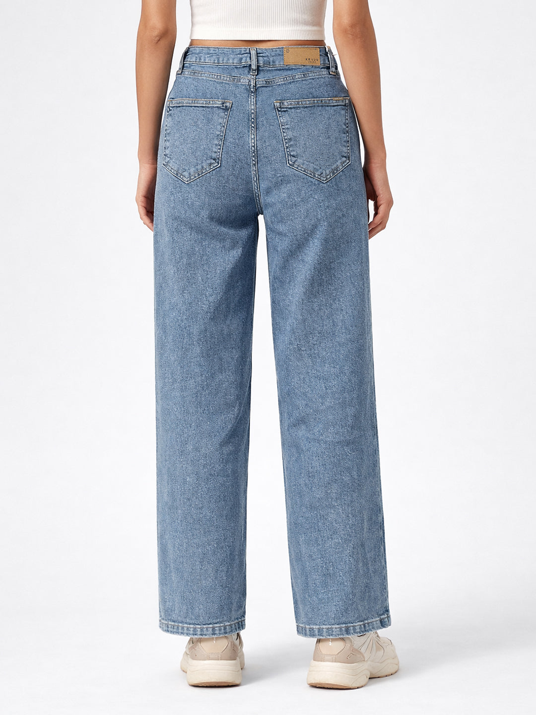 Women Blue High-Rise Baggy Jeans