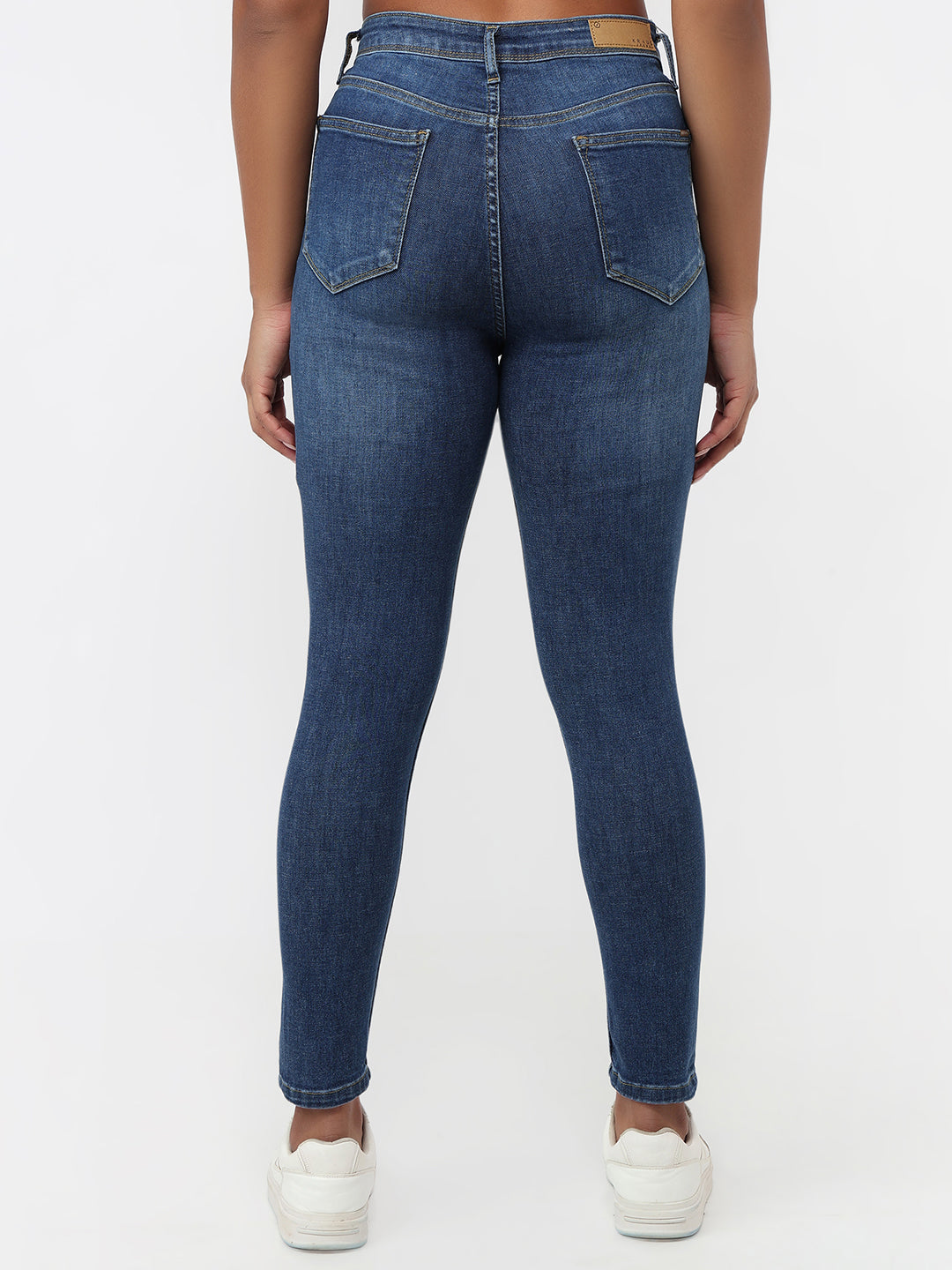 Women Blue High-Rise Skinny Jeans