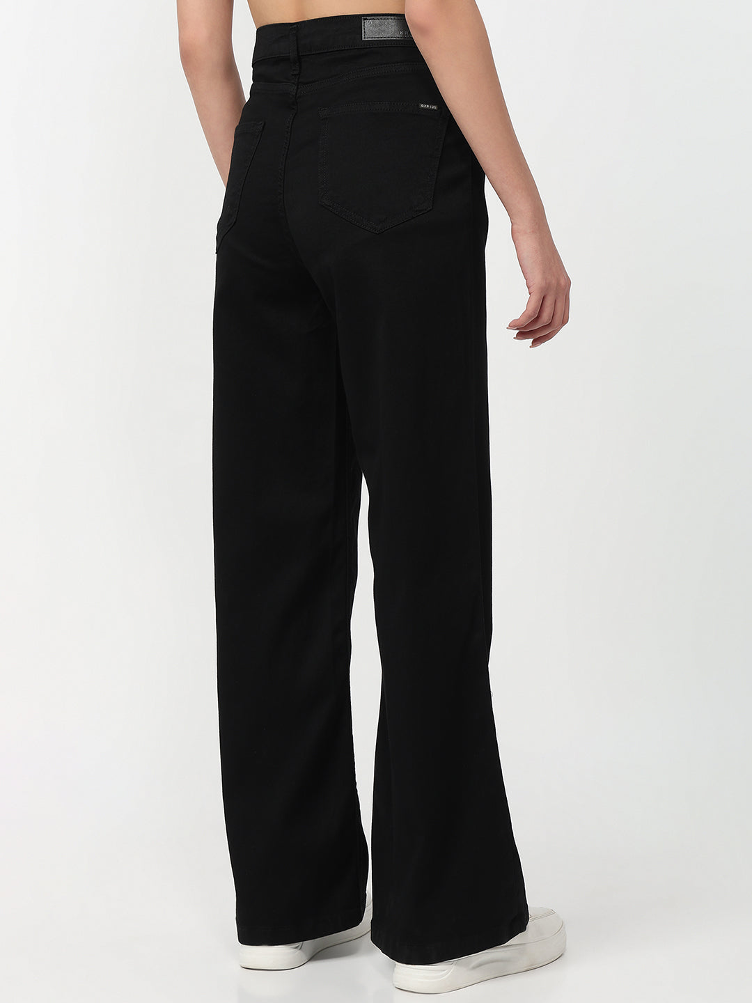 Women Black High-Rise Super Wide Leg Jeans