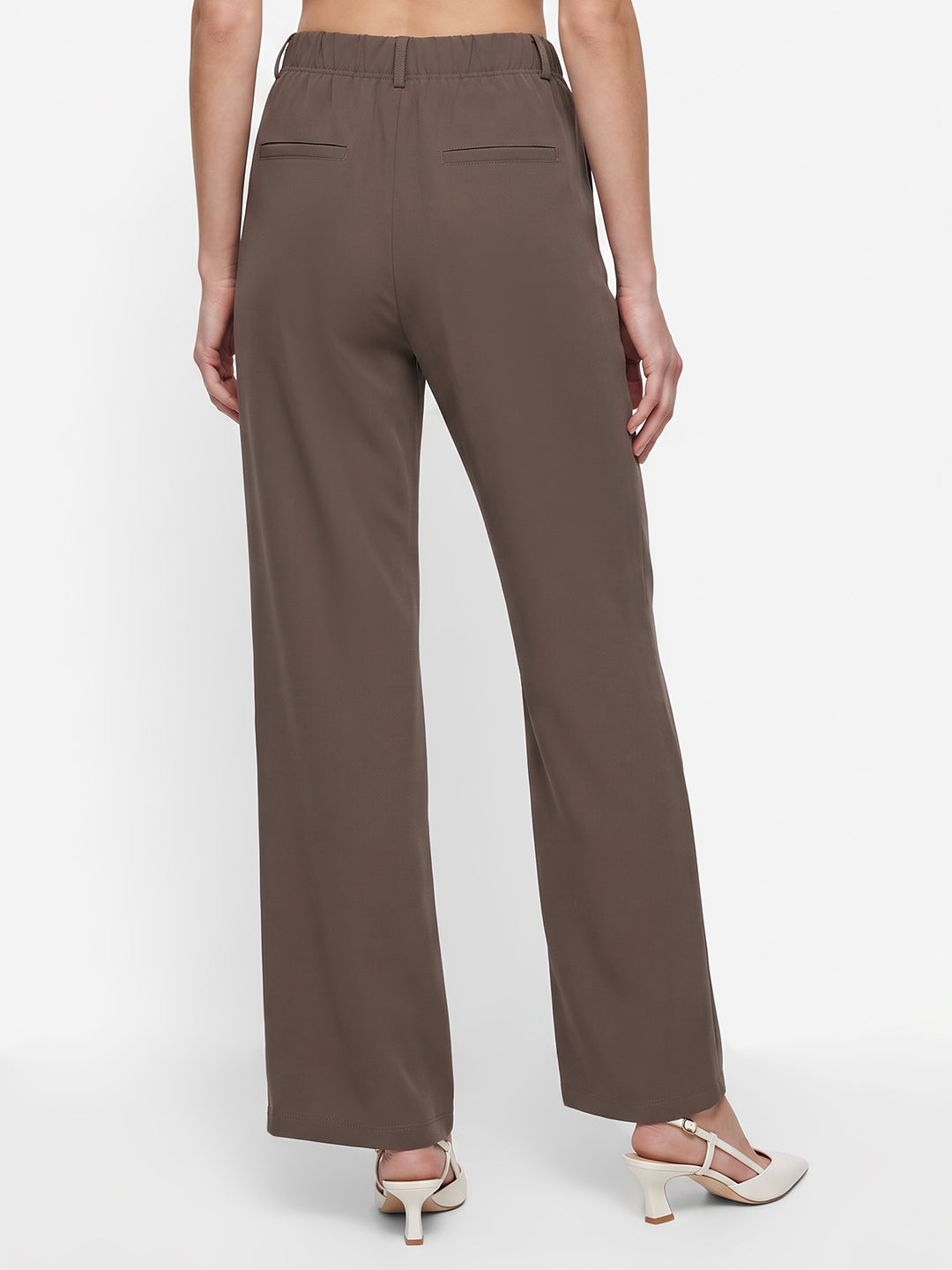 Women Stone High-Rise Straight Fit Korean Pants