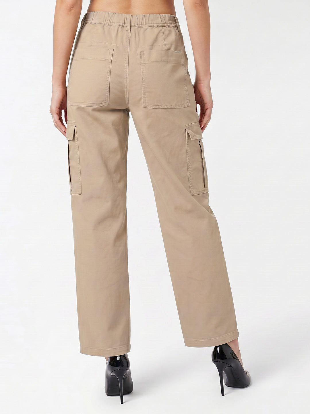 Women Beige Mid-Rise Cargo