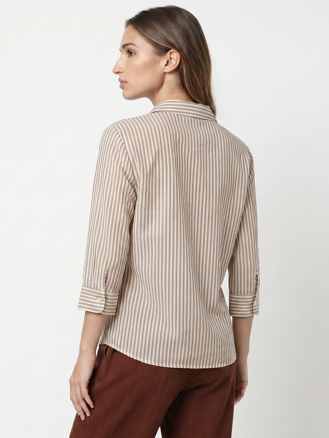 Women Beige/White Shirt