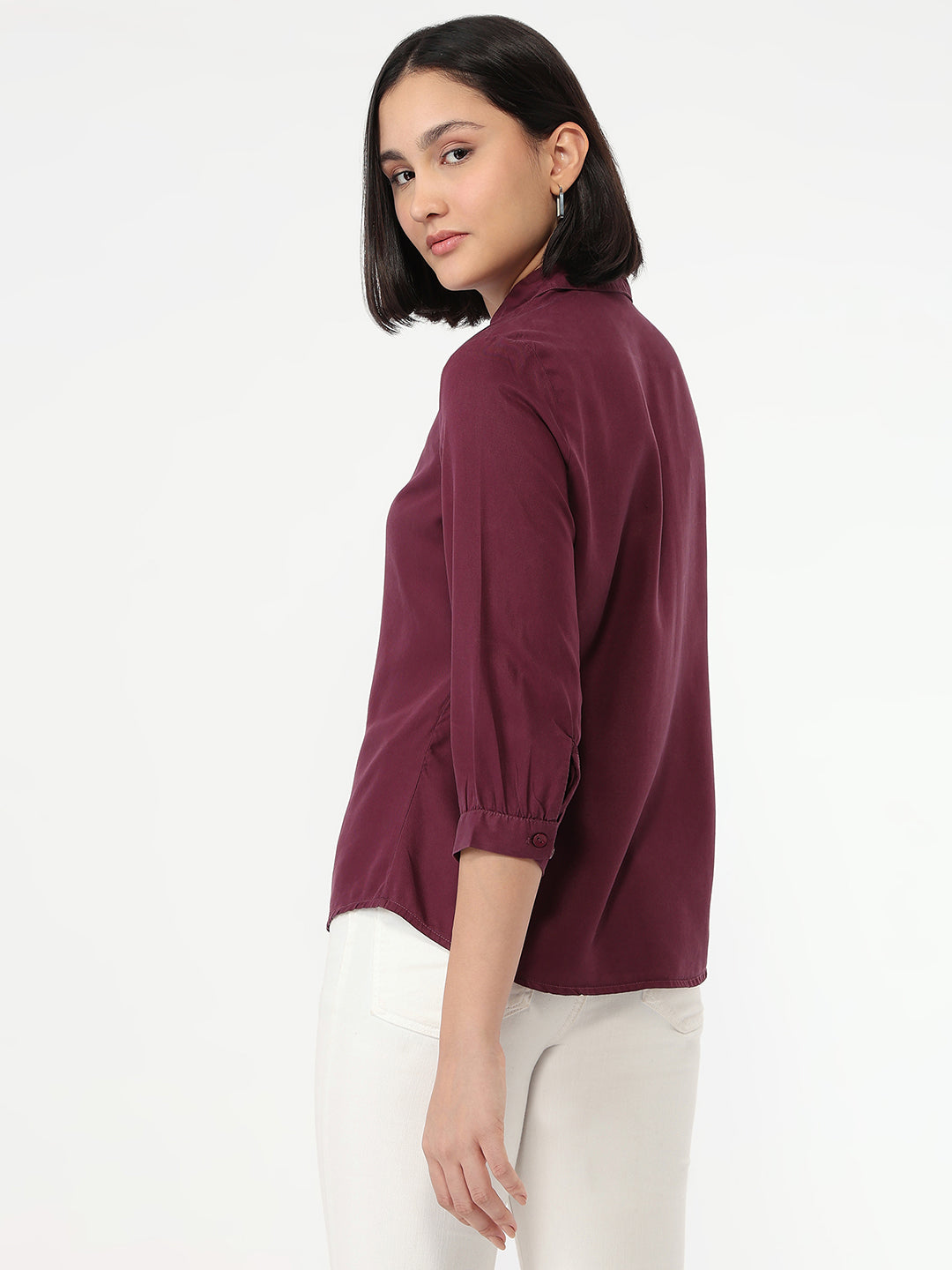 Women Mauve Slim Fit Shirt